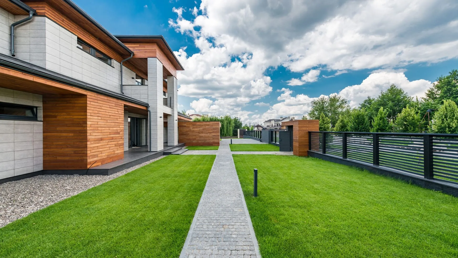 Modern two-story home with upgraded windows and landscaped yard